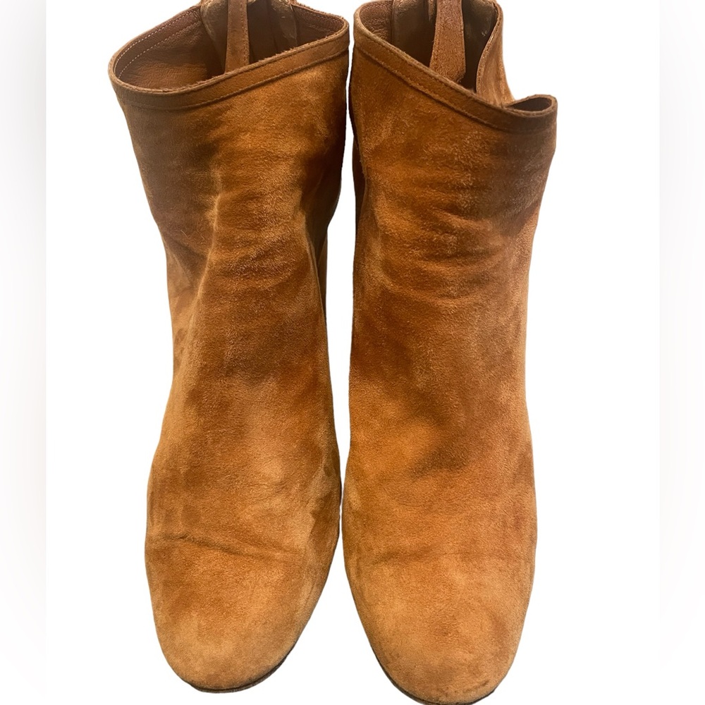 Aquazarra Brown Suede Ankle Booties Size 38.5 - Picture 3 of 13